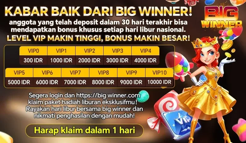 KABAR BAIK DARI BIG WINNER! Bonus Hari Libur Nasional